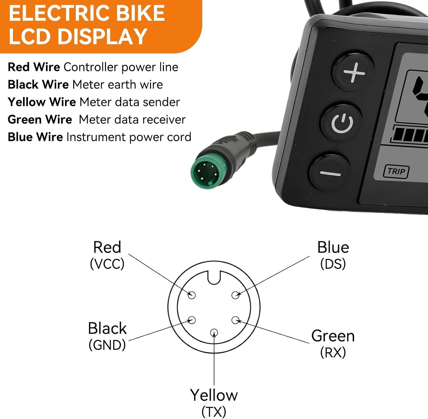 For E-bike LCD Display 24V/36V/48V Display E-Bicycle Electric Bike Scooter 2024
