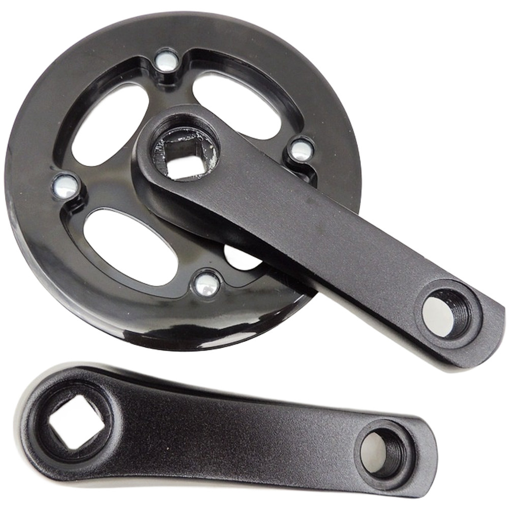 Aluminum Alloy Square Hole Crankset for Bikes with Steel Chainring 127mm