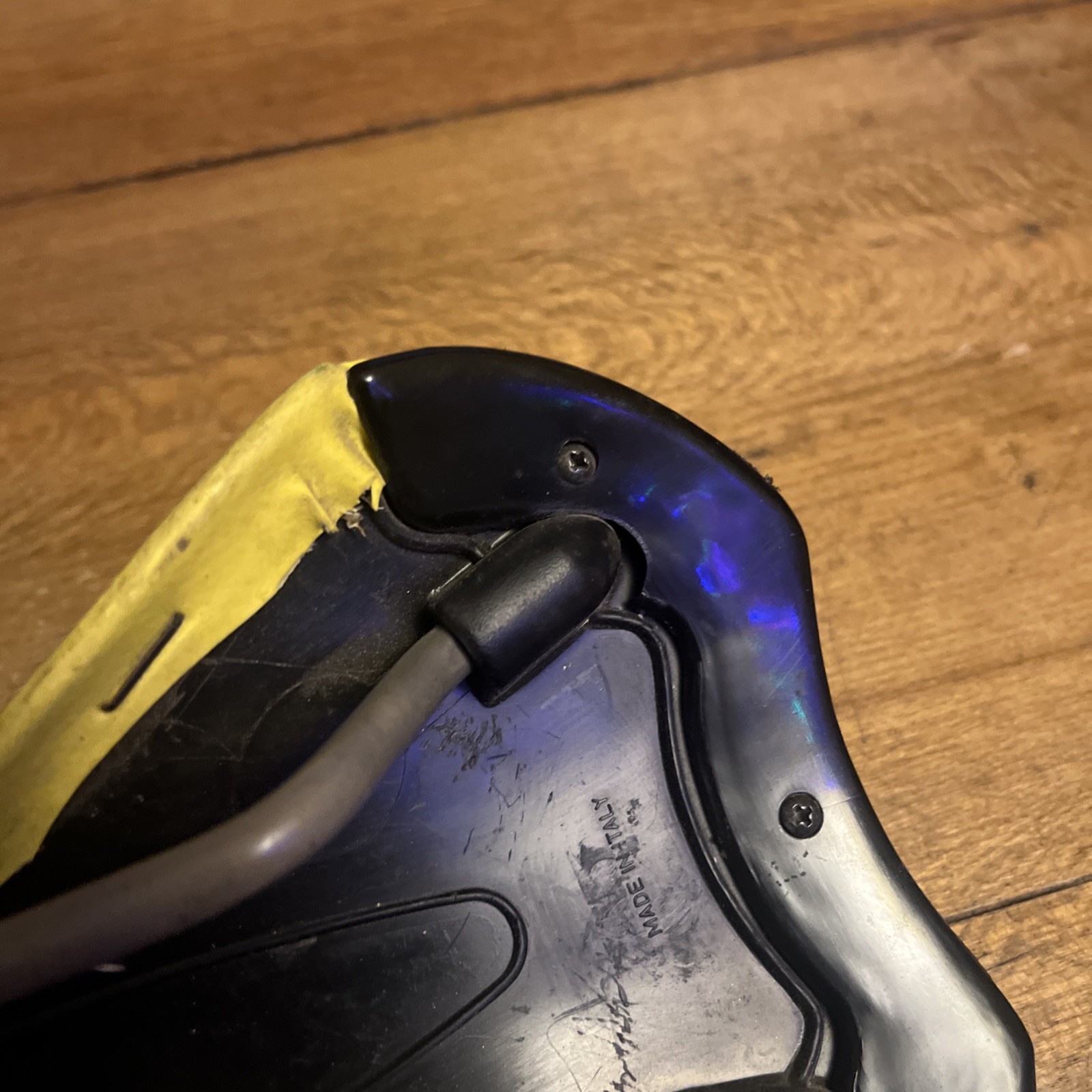 Vintage Selle Italia XO Black And Yellow Saddle 268 mm Length 138 mm Wide Italy