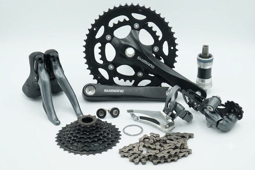 Shimano Claris R2000 2×8 Groupset 175mm 50/34T GS Square BB-UN300 Road Bike