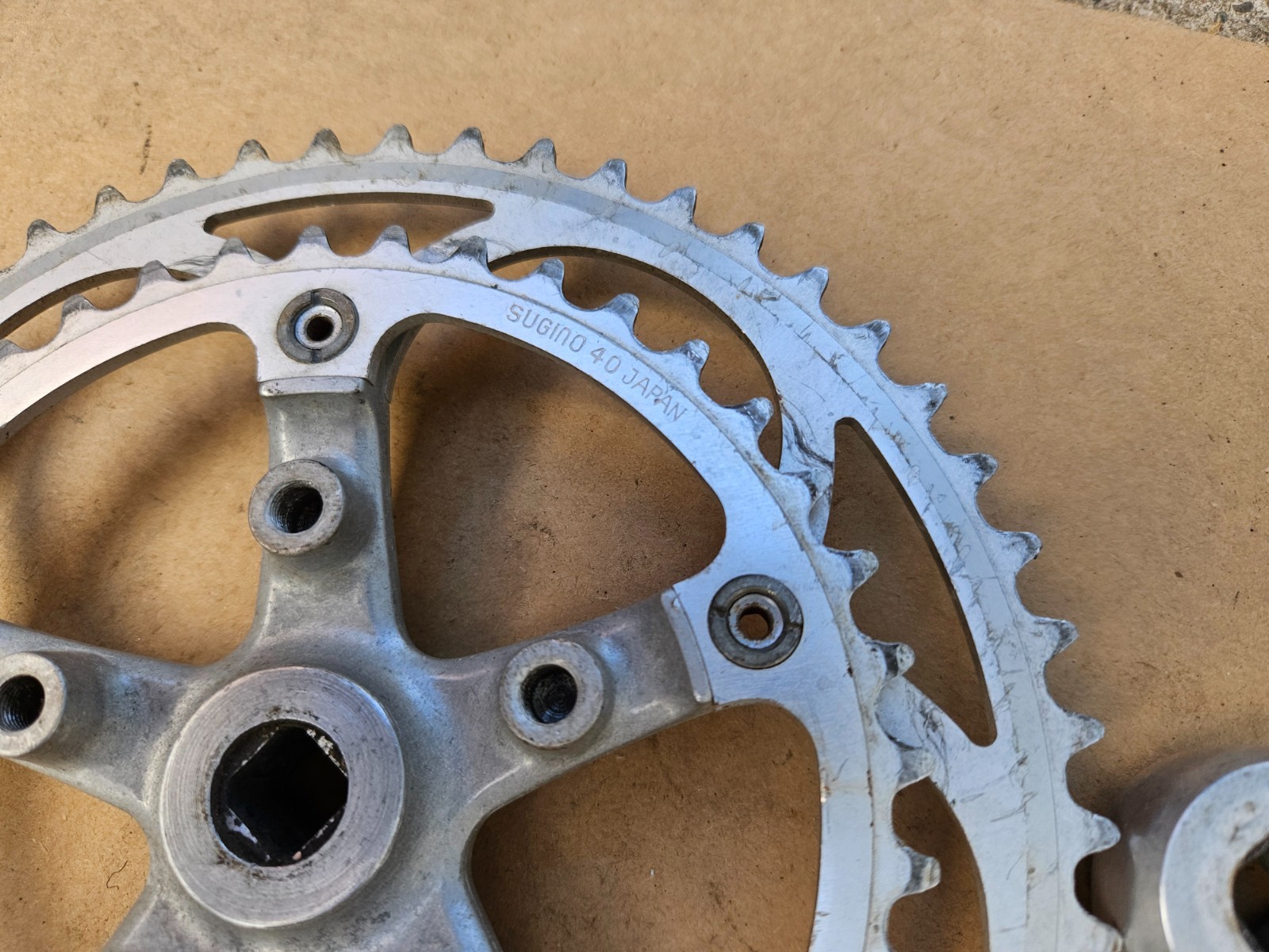 Vintage Sugino VP 130 Road Bike Touring Triple Crankset 170mm 52/40 130mm BCD
