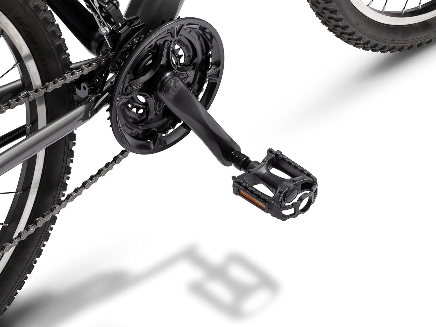 Basic Composite Bike Pedals Set of 2 with Reflectors Lightweight for Most Bik…