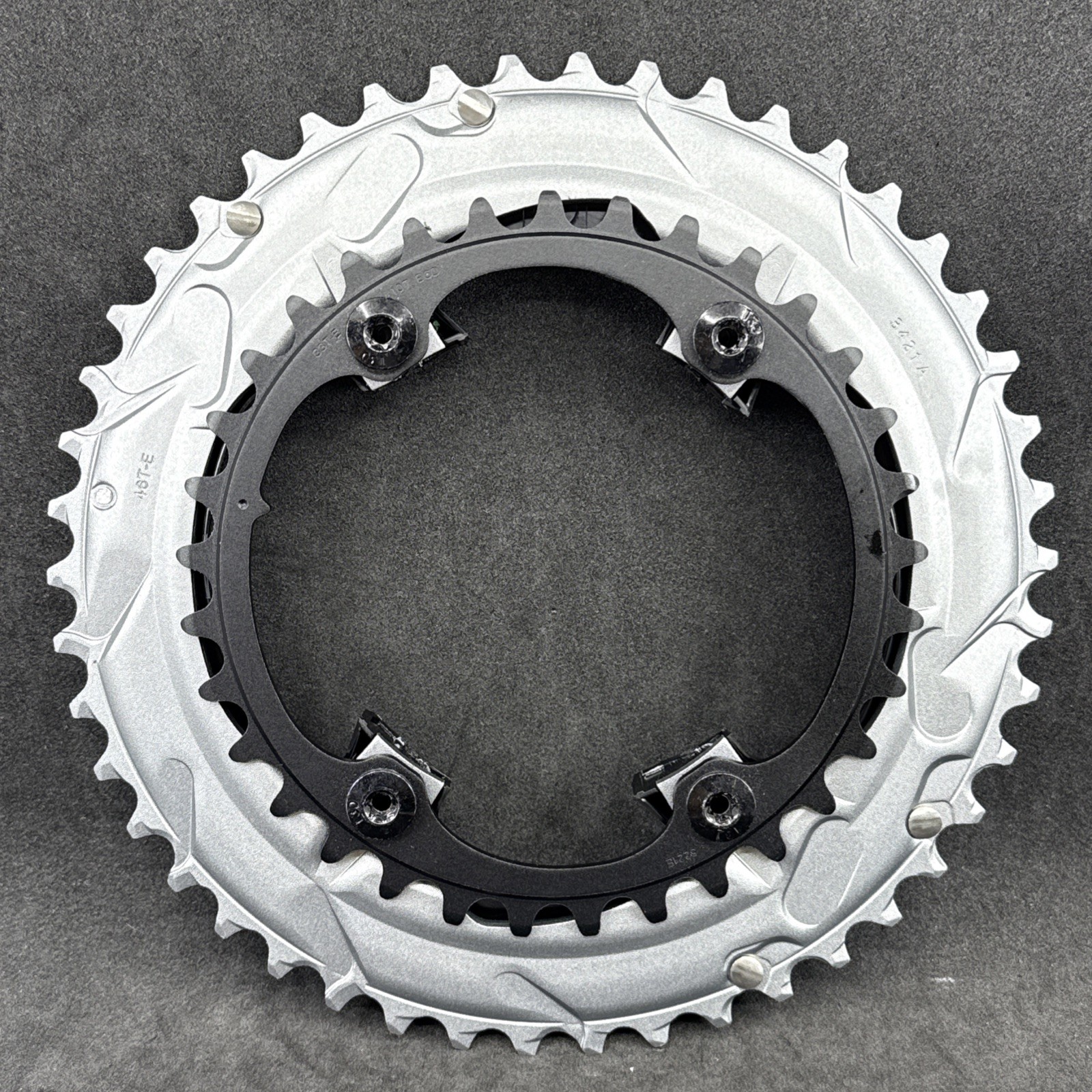 SRAM Rival AXS D1 2×12-Speed 46 & 33t Chainrings 107 BCD 4-Bolt NEW with BOLTS!