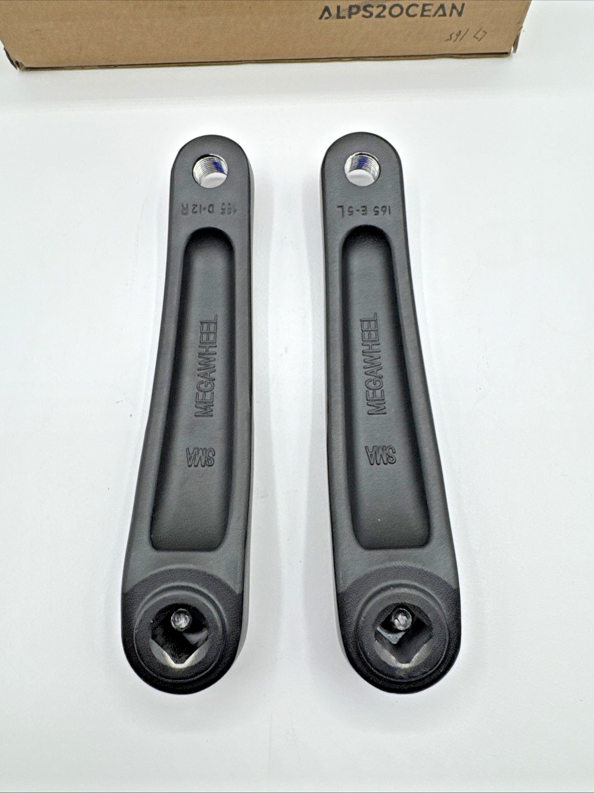 Alps2Ocean 165mm Square Taper Crank Arm Set Black E-Bike MTB Road Bike