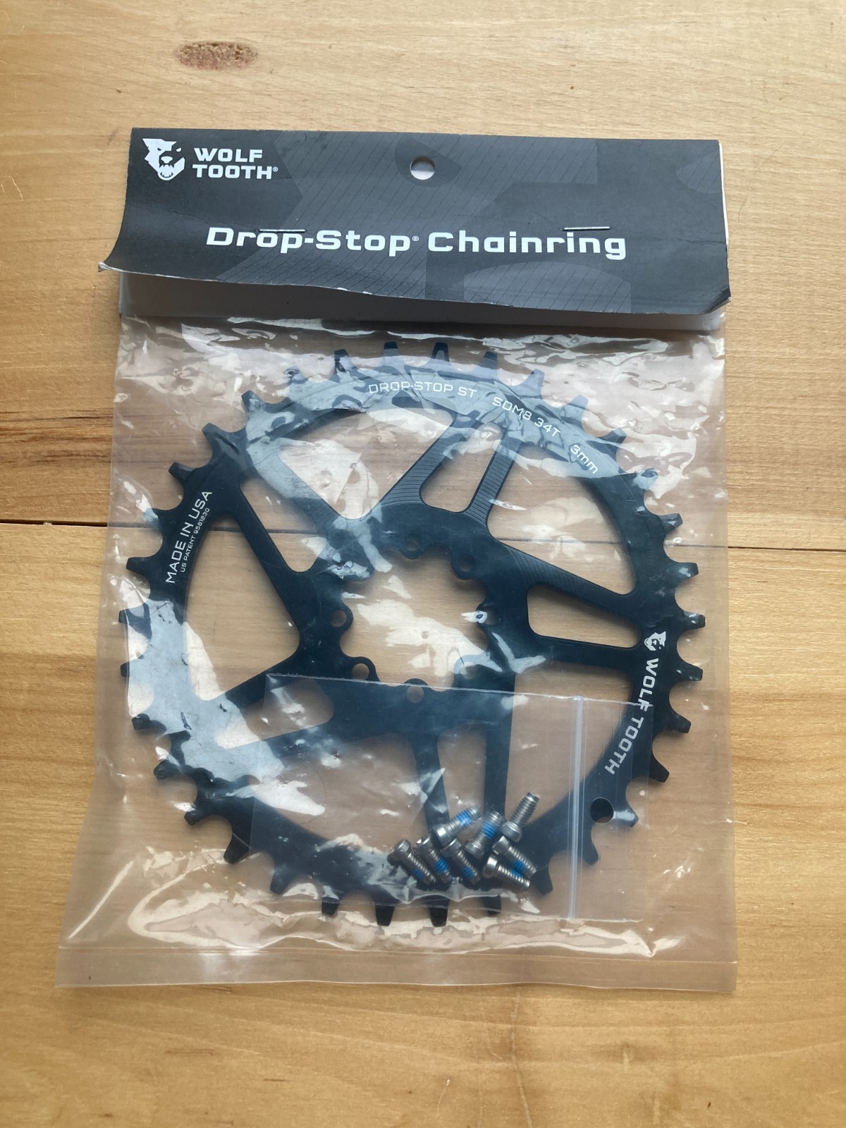 Wolf Tooth 34t DropStop-ST 8-Bolt Chainring SDM8-R-S-03P-34