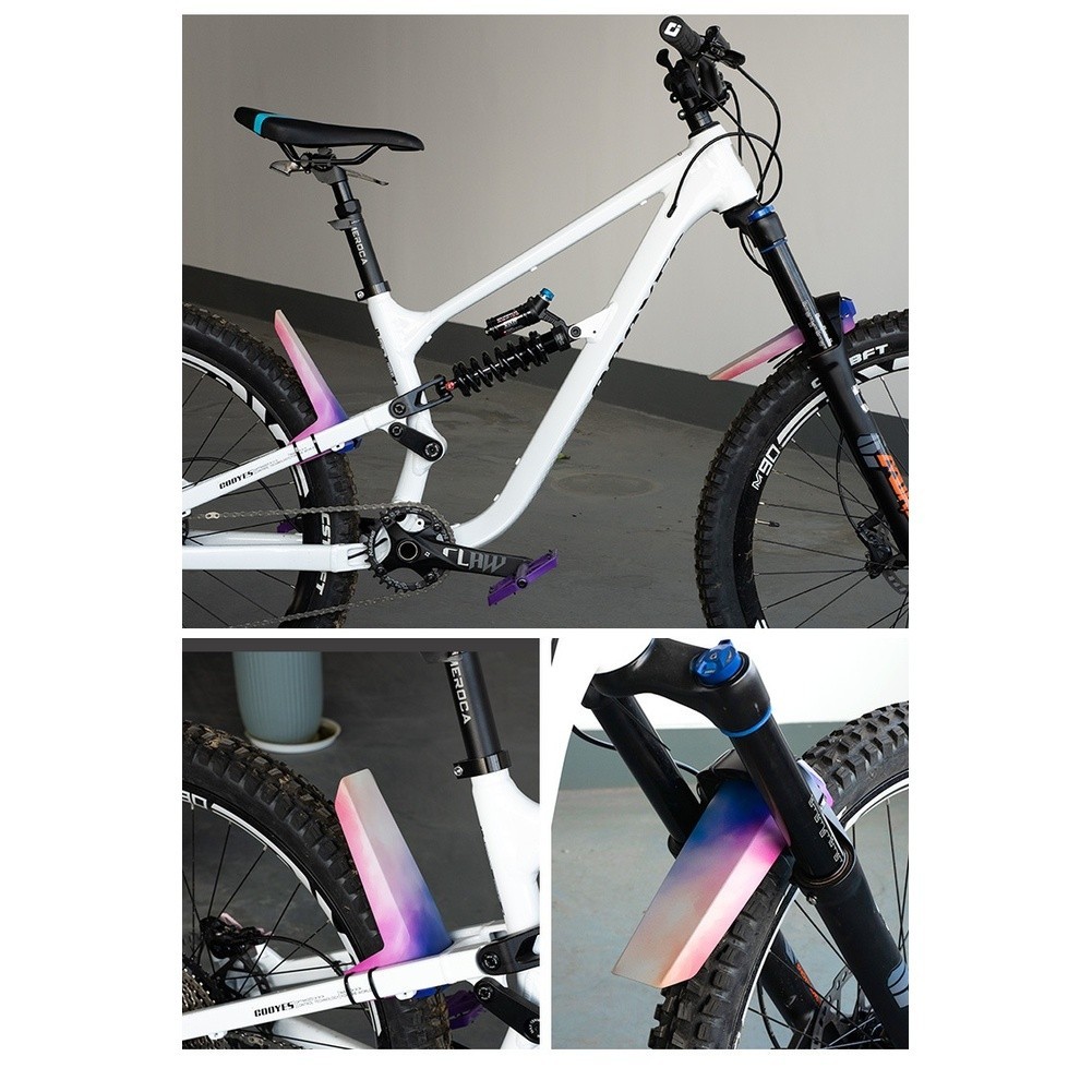 Foldable Mudguard for Mountain Bike Front and Rear with Secure Strap Attachment
