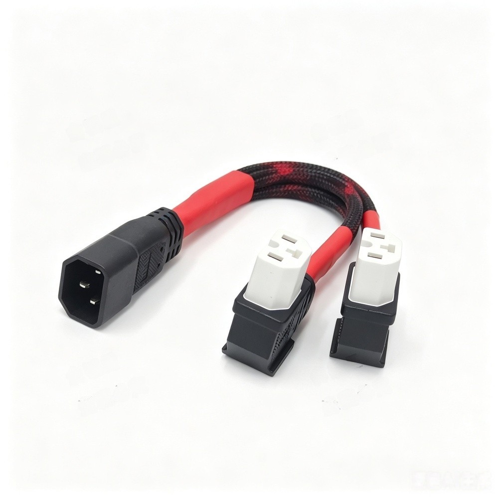 2 Way Power Splitter Cable 90 Deg Elbow Tinned Copper Conductors E-Bike