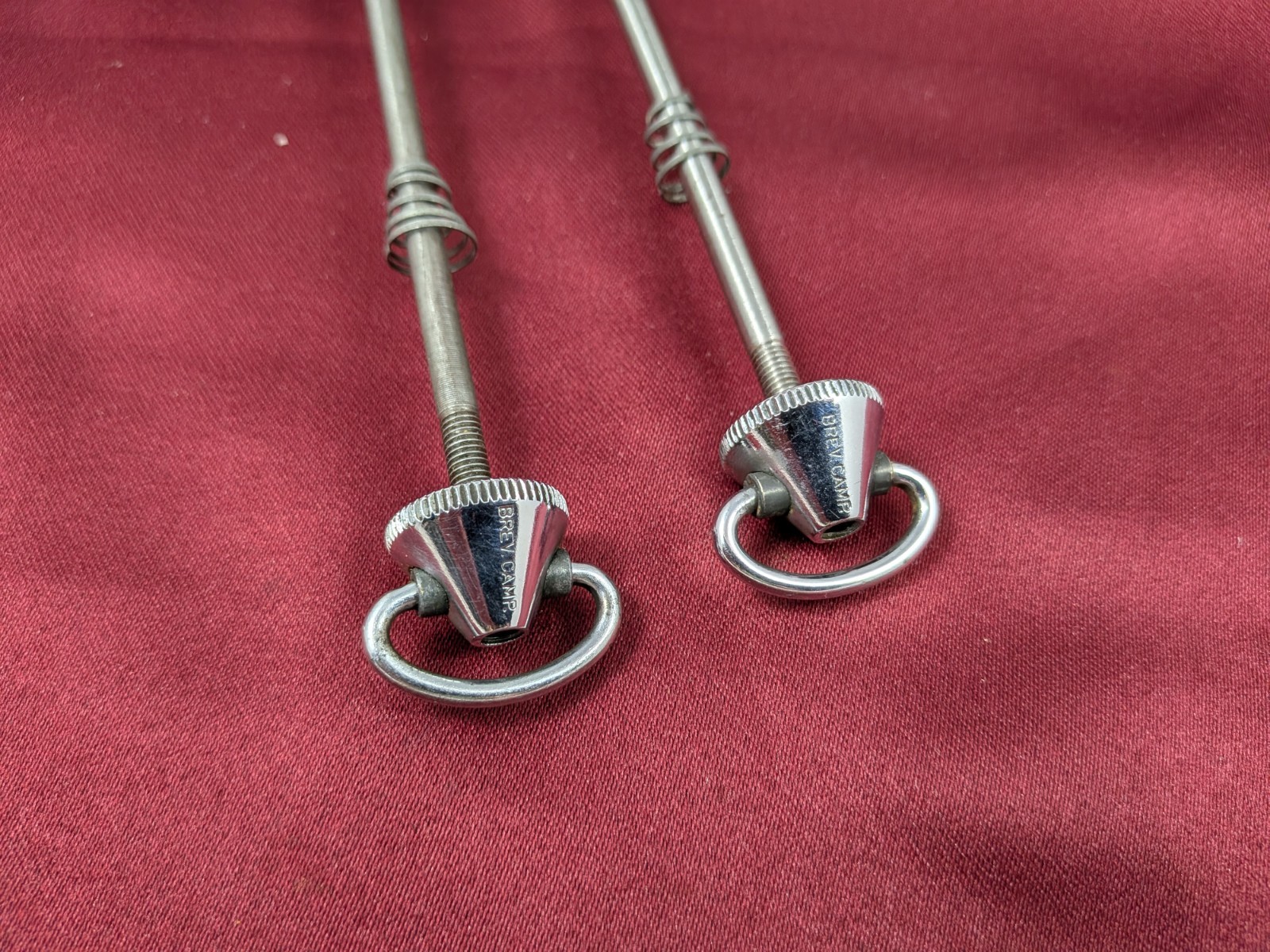 VTG Campagnolo Nuovo-Record F/R Quick Release Skewers 100/126mm D-Ring Nuts
