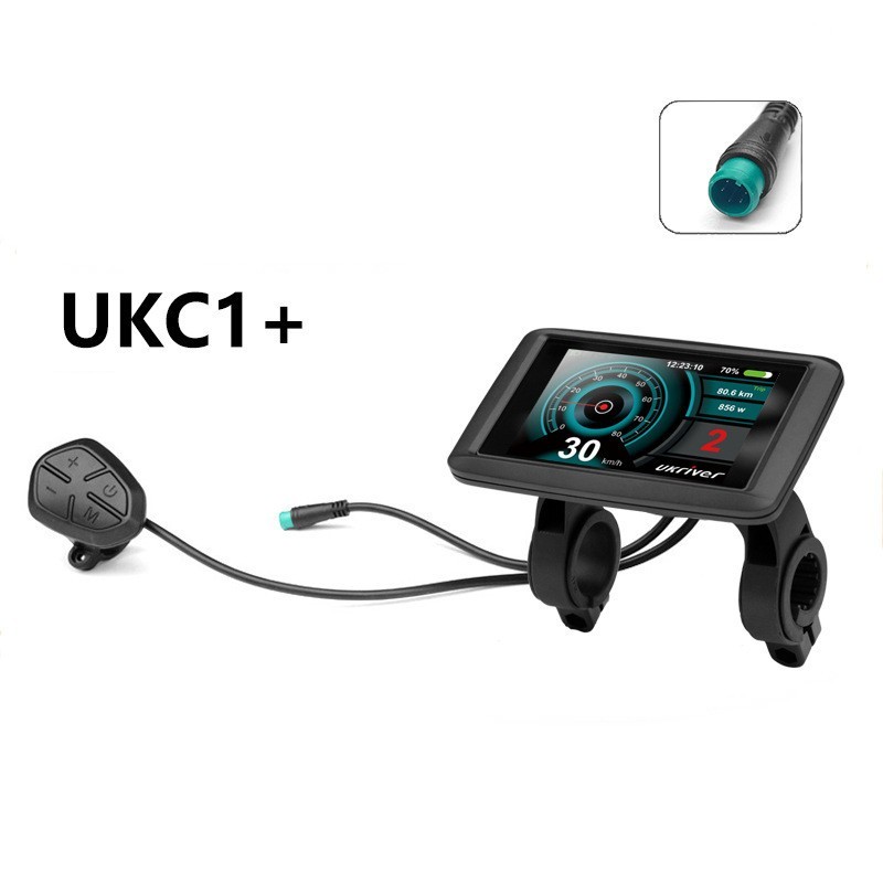 E-Bike Compatible UKC1+ Smart LCD Color Screen with light wire 5PIN WP plug