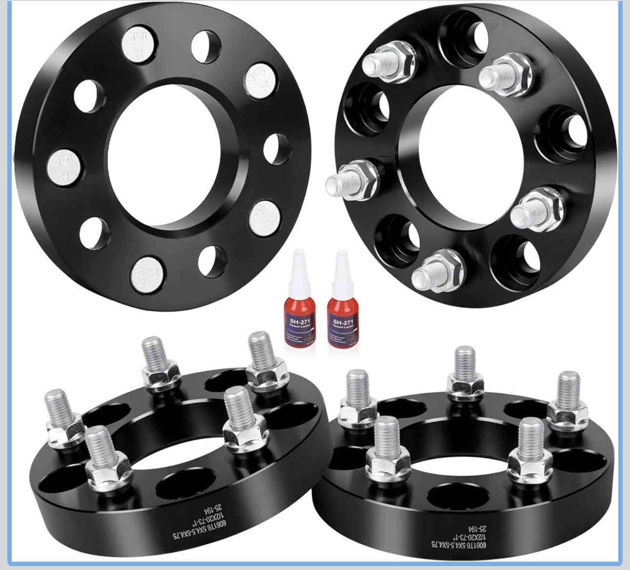 Wheel Adapters, 1inch 5×114.3mm to 5×120.65mm Wheel Adapter 5×4.5 to 5×4.75
