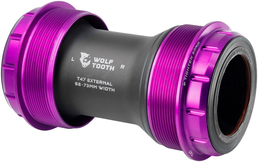 Wolf Tooth T47 External Bottom Bracket – T47 External, 68/73mm, For 30mm