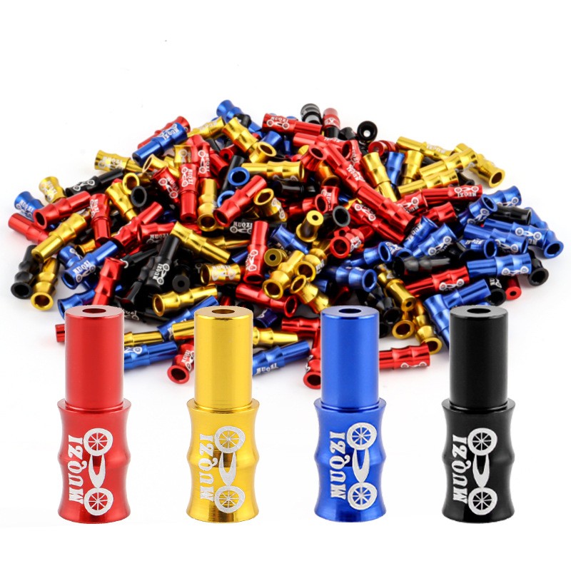 Bike Brake Gear Cable Housing End Plugs Brake Cable Cover End Cap Aluminum Alloy