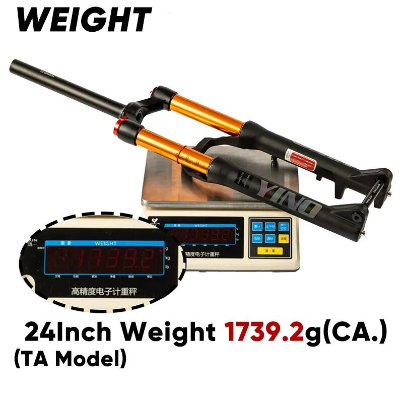 24Inch Travel 120/140mm Disc Brake Mountain Bike Front Suspension Air Fork