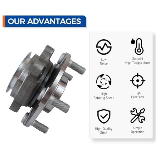 Pair 513298 Front Wheel Hub and Bearing Assembly Compatible with 2008-2013
