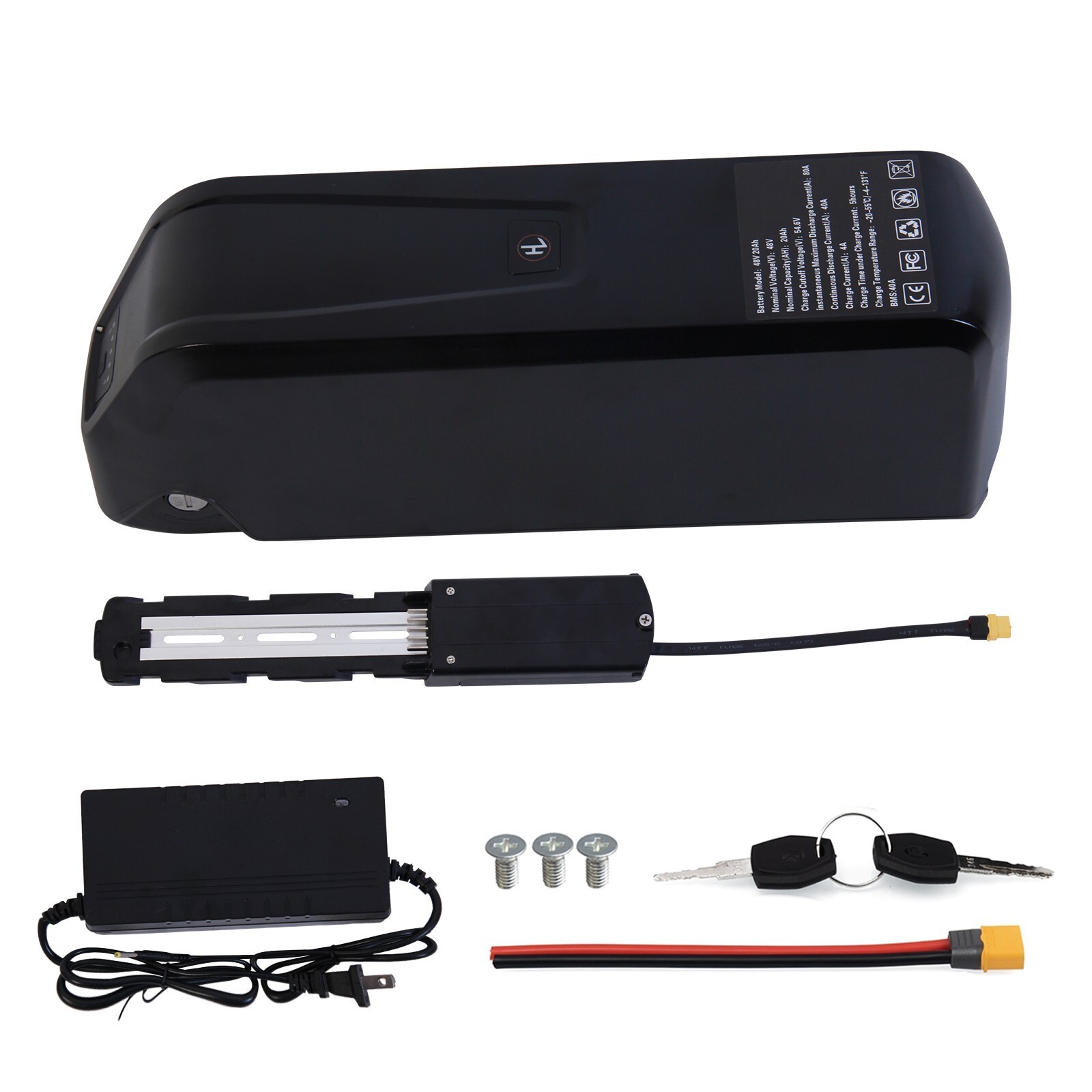 48V Hailong Lithium Ebike Battery 20Ah 5Pin with Charger For Electric Bike Motor