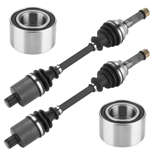 Rear Left/Right CV Axle & Wheel Bearing Kit for 2 Rear Axles & 2 Wheel Bearings