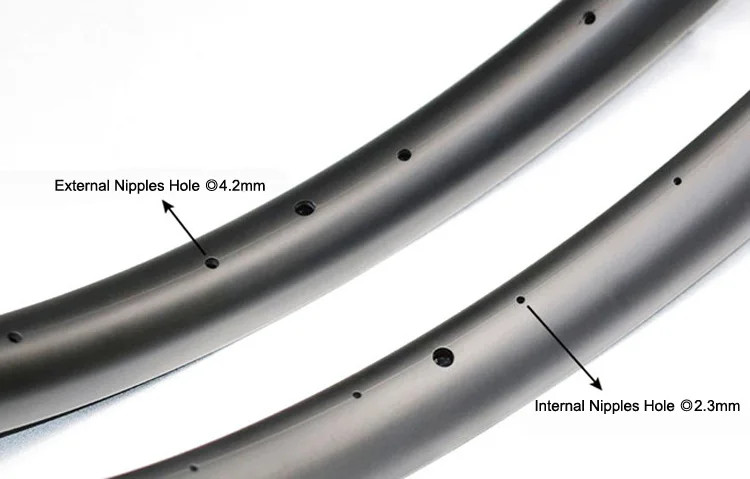 700C Carbon Rim 30/35/40/45mm Depth Hookless Tubeless Light Disc Brake Ring