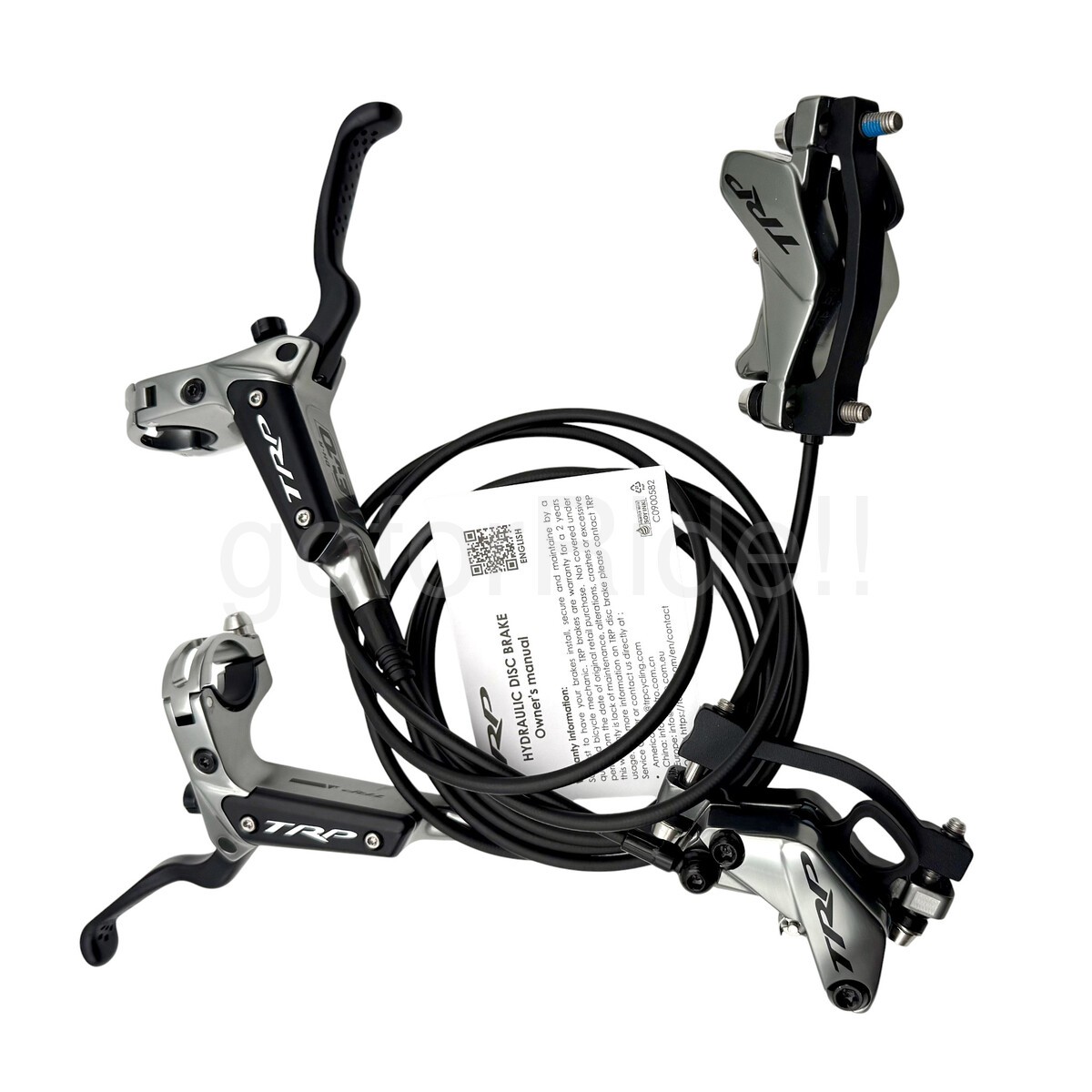 TRP HD-M846 DH-R EVO 4-Piston Hydraulic Disc Brake Set Front+Rear Gray fit 223