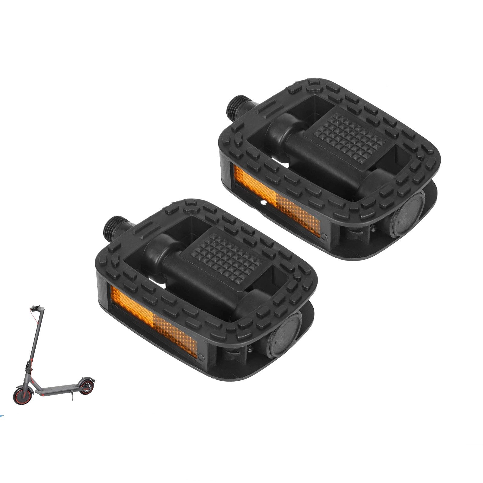 Aluminum Alloy Bike Pedals with Plastic Non Slip Tread for City Commute