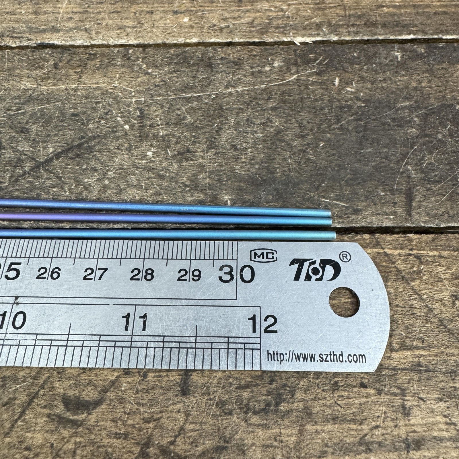 Ti Dye Titanium Spokes Union Qty 3 320mm Straight Pull Raw Unthreaded Multicolor