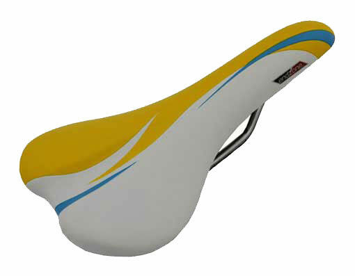 Bike Saddle 1319 Endzone Yellow/White. bike parts.