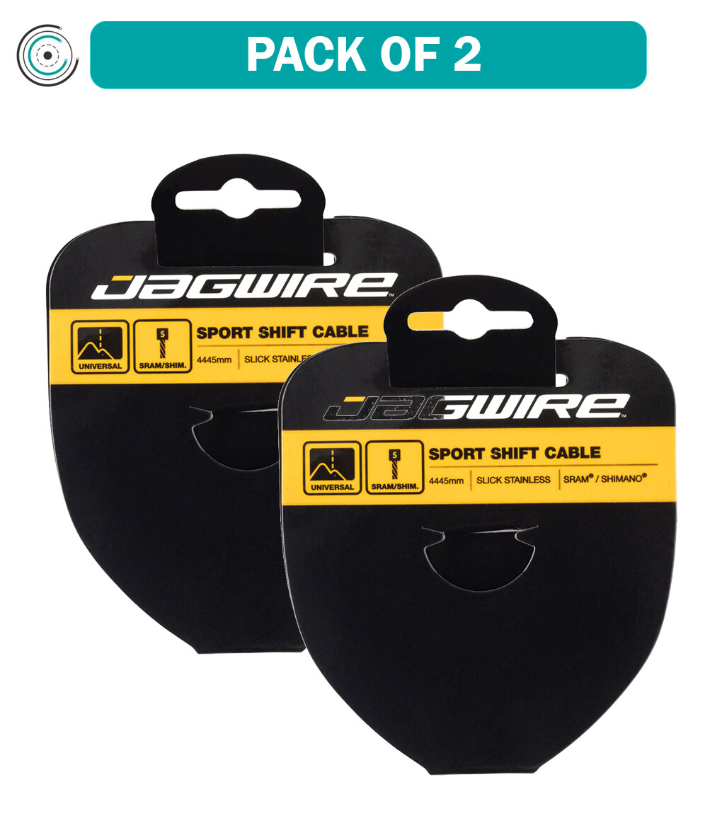 Pack of 2 Jagwire Sport Shift Cable 1.1x4445mm, Slick Stainless Steel