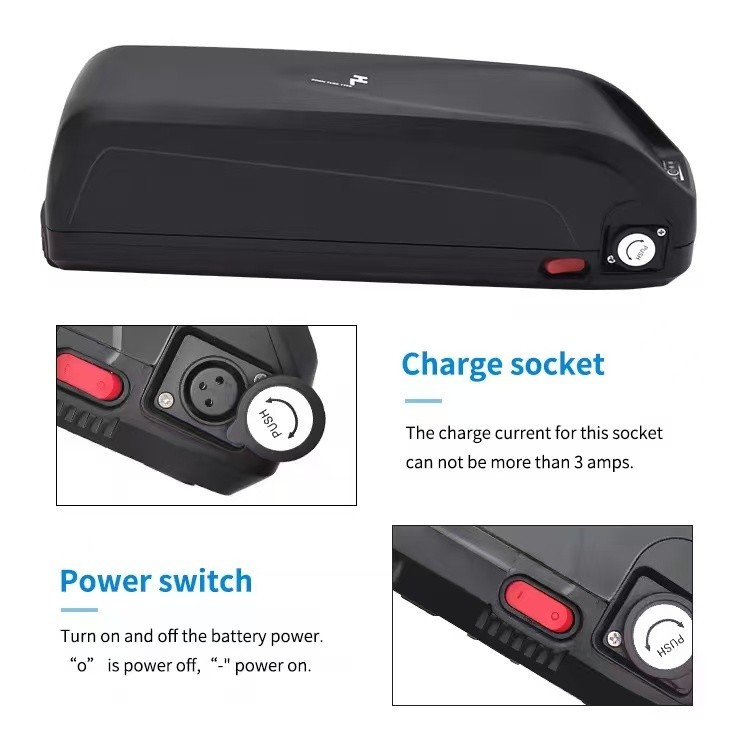 Hailong Ebike Battery 48V 52V-15/17.5/20AH High Power Lithium with BMS
