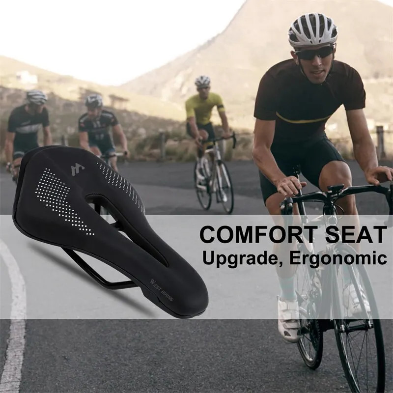 WEST BIKING Ultralight Mountain Bicycle Saddle MTB Short Nose Road Bike Seat PU