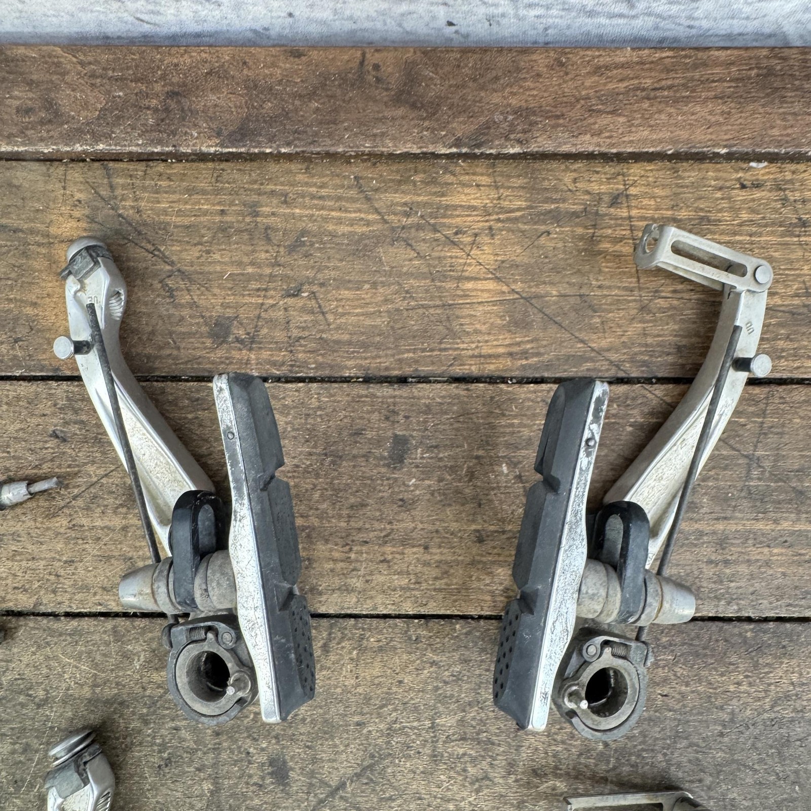 Vintage Shimano Deore XT BR-M739 V-Brake Caliper Set Silver F/R MTB 90s Bike
