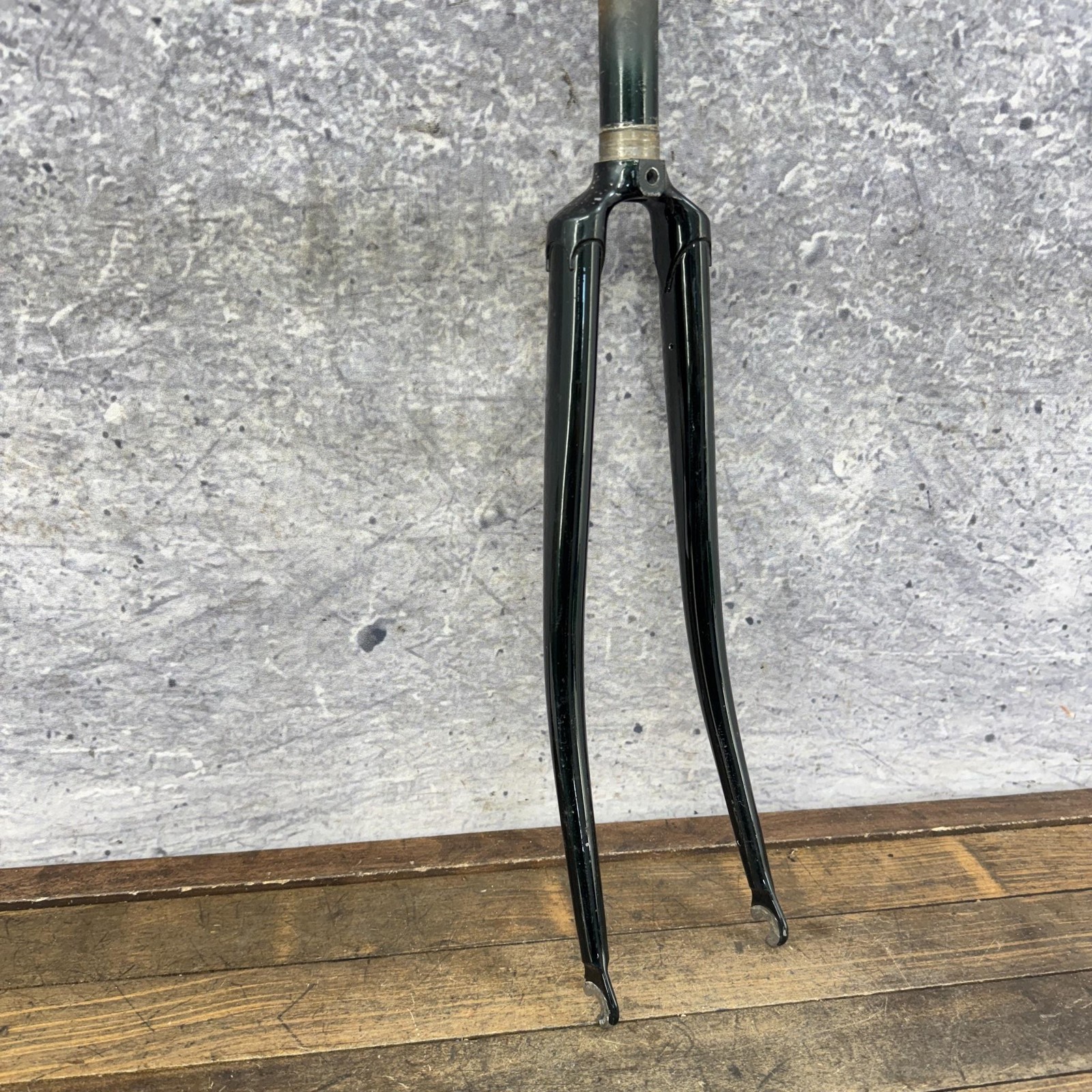 Vintage Campagnolo 700c Road Bike Fork 1 In Threaded Green Steel 6.5