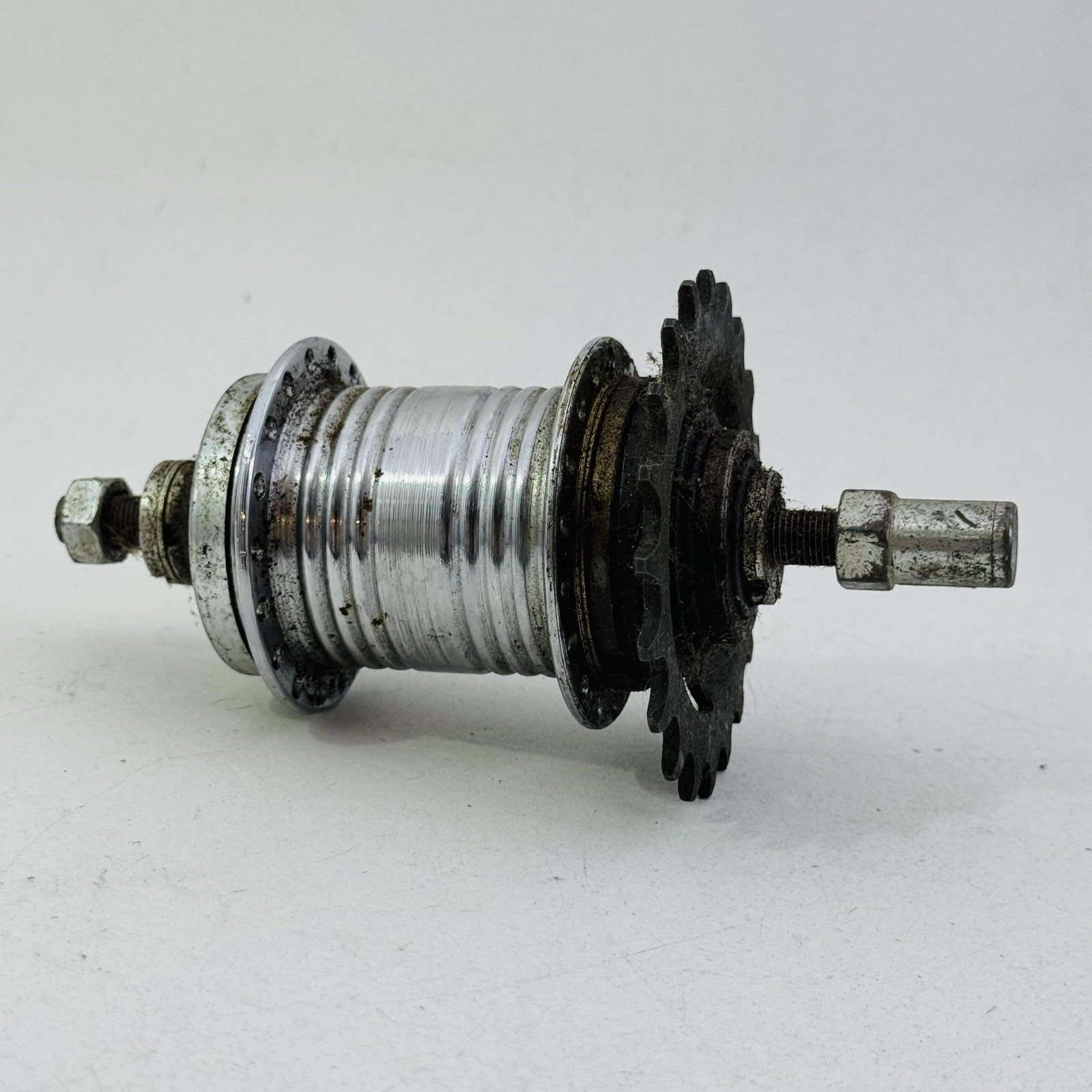 Vintage Sachs Torpedo Dreigang Coaster Hub 3 Speed 36H 110mm Silver Germany A53
