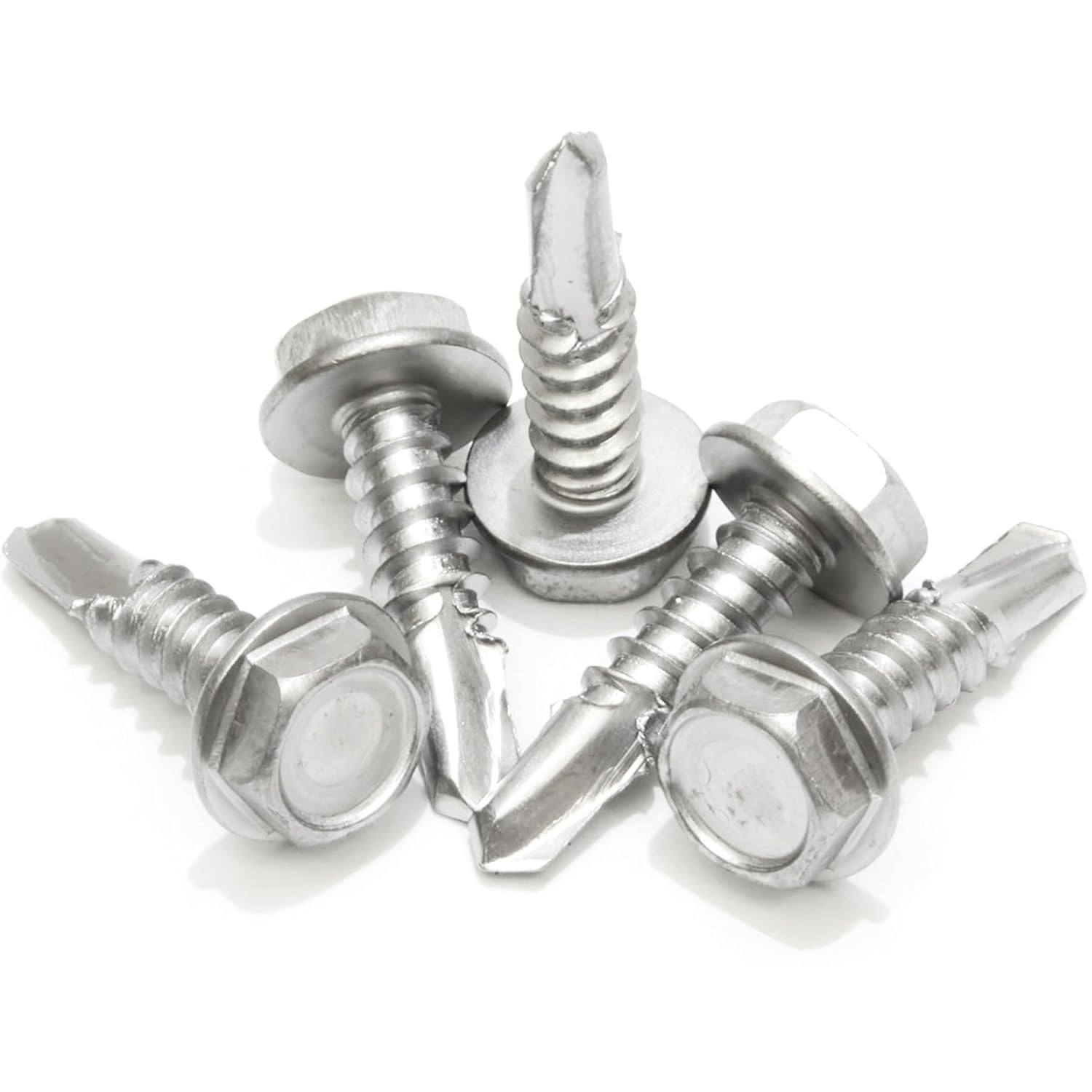 #10 X 1-1/2-Inch Stainless Steel TEK Screws – Pack of 100 Self Tapping Screws –