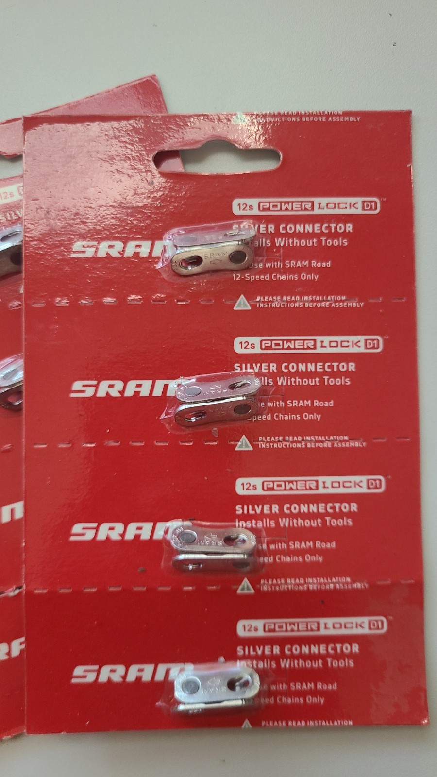 LOT 12 SRAM AXS PowerLock Links Flattop 12-Speed Road Chain Red Force Rival Apex