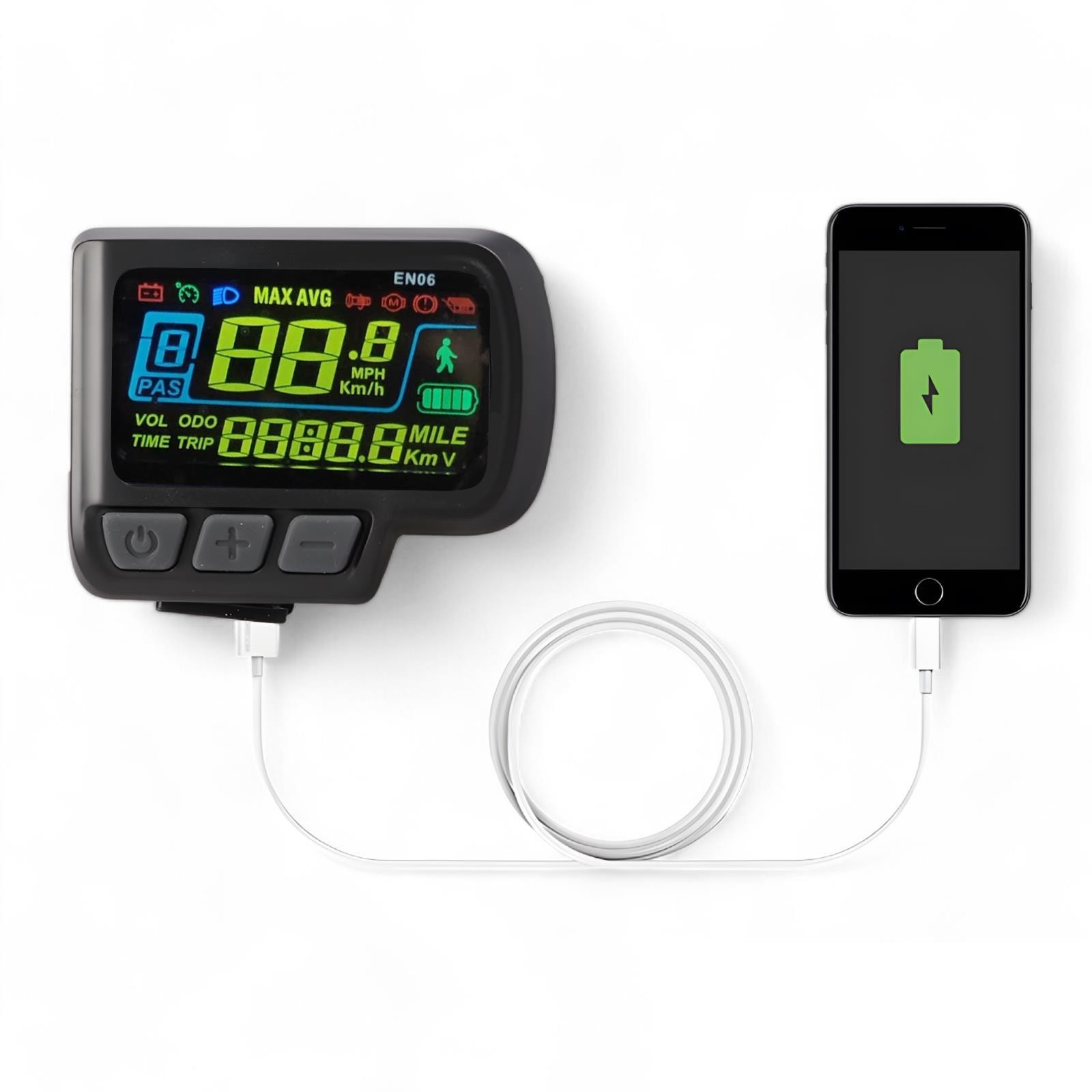 Ebike EN06 LCD Display Control Panel 36V/48V Electric Bicycle Scooter 5 Pin