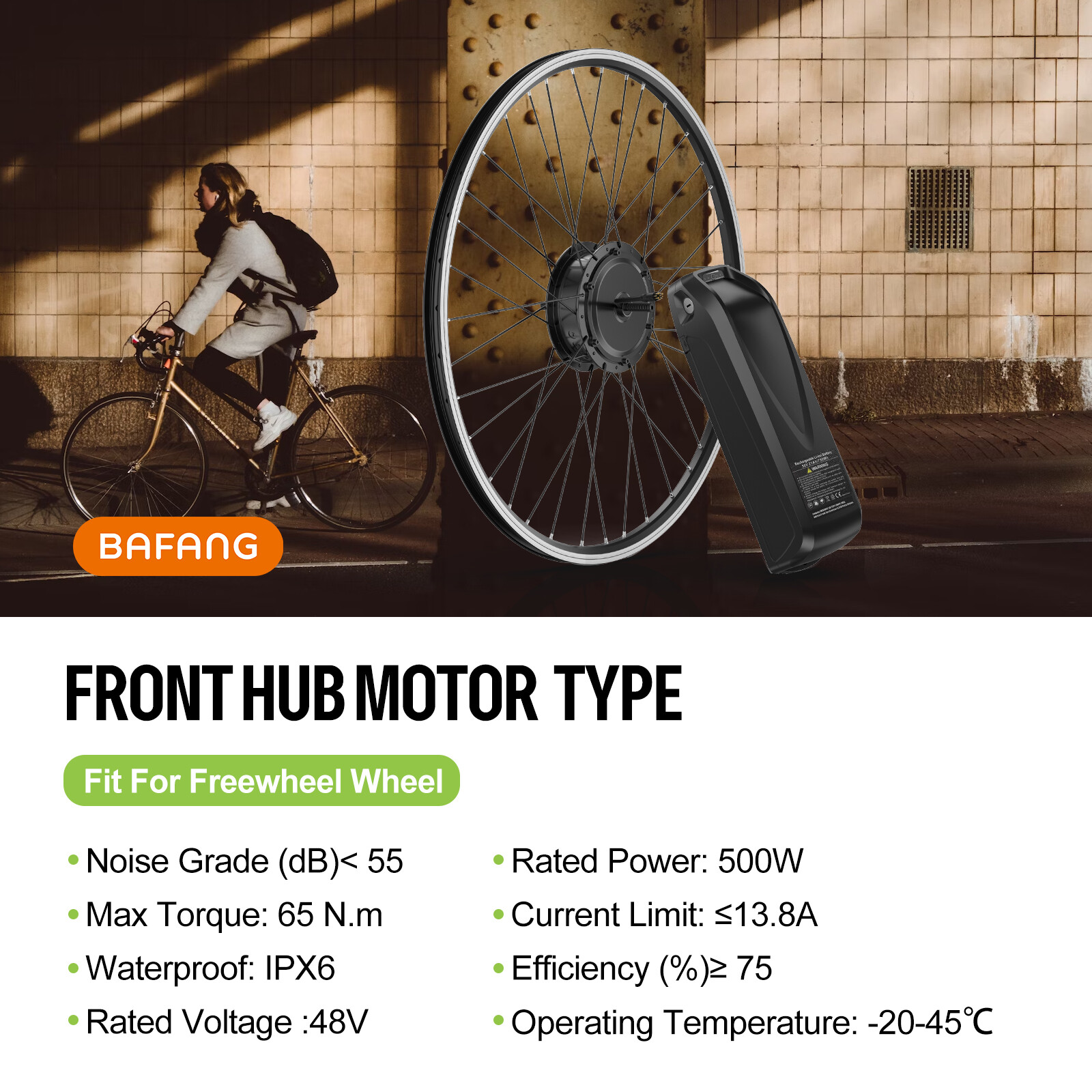 BAFANG 1500W 700C 48V eBike Conversion Kit FRONT Wheel Hub Motor w/ LCD Display