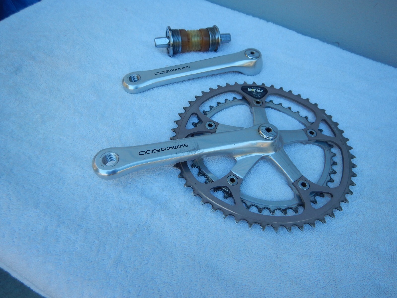 Shimano 600 Ultegra FC-6207 Road Touring Bike 170mm Double Cranks Crankset w/BB