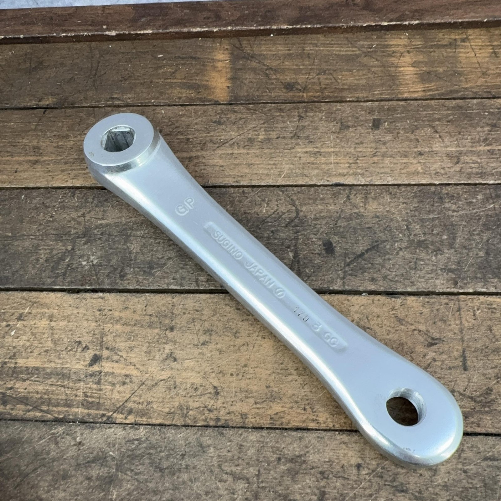 Vintage Sugino GLP Crank Arm LEFT 170mm Square Taper Road Silver Alloy Japan