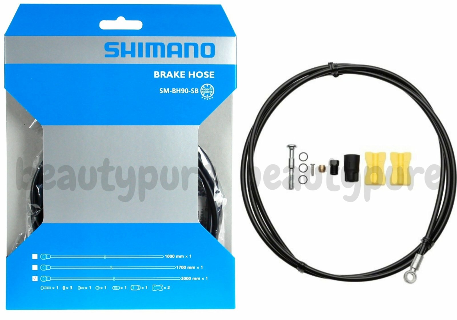 Shimano BH90-SB 2000mm Disc Brake Hose Kit for XT BR-M785 & SLX BR-M675