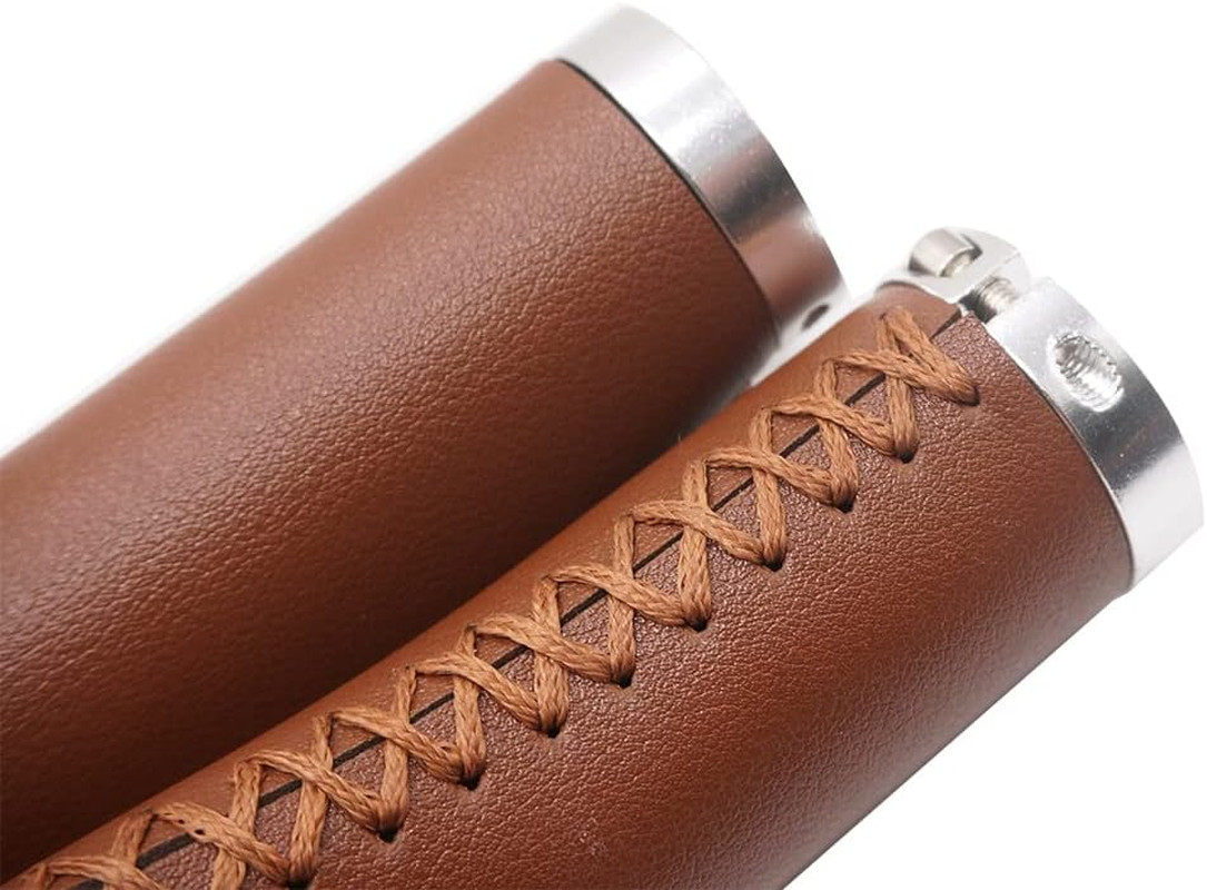 Bike Handle Grips 135/95mm Long/Short Grips Non-Slip PVC Microfiber Leather Ergo