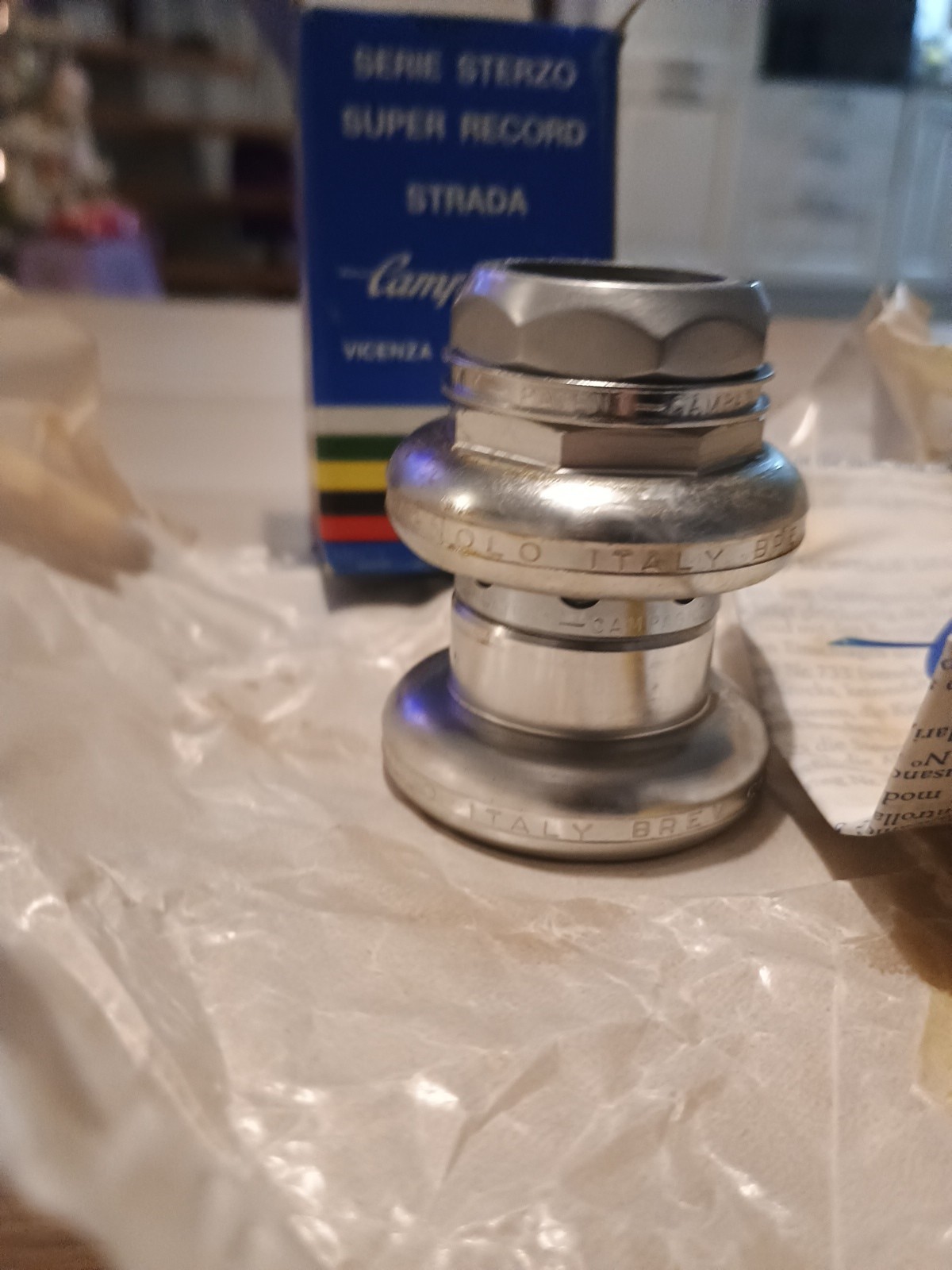Nos Nib Campagnolo Super Record Headset 1′ Ita Steering Series New 25.4*24F