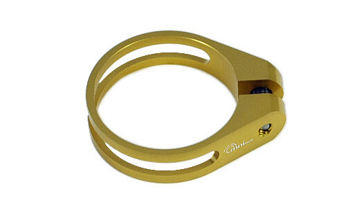 OMNI Racer WORLDS LIGHTEST Alloy Seatpost Clamp 8 grams- 31.8-32.0mm GOLD