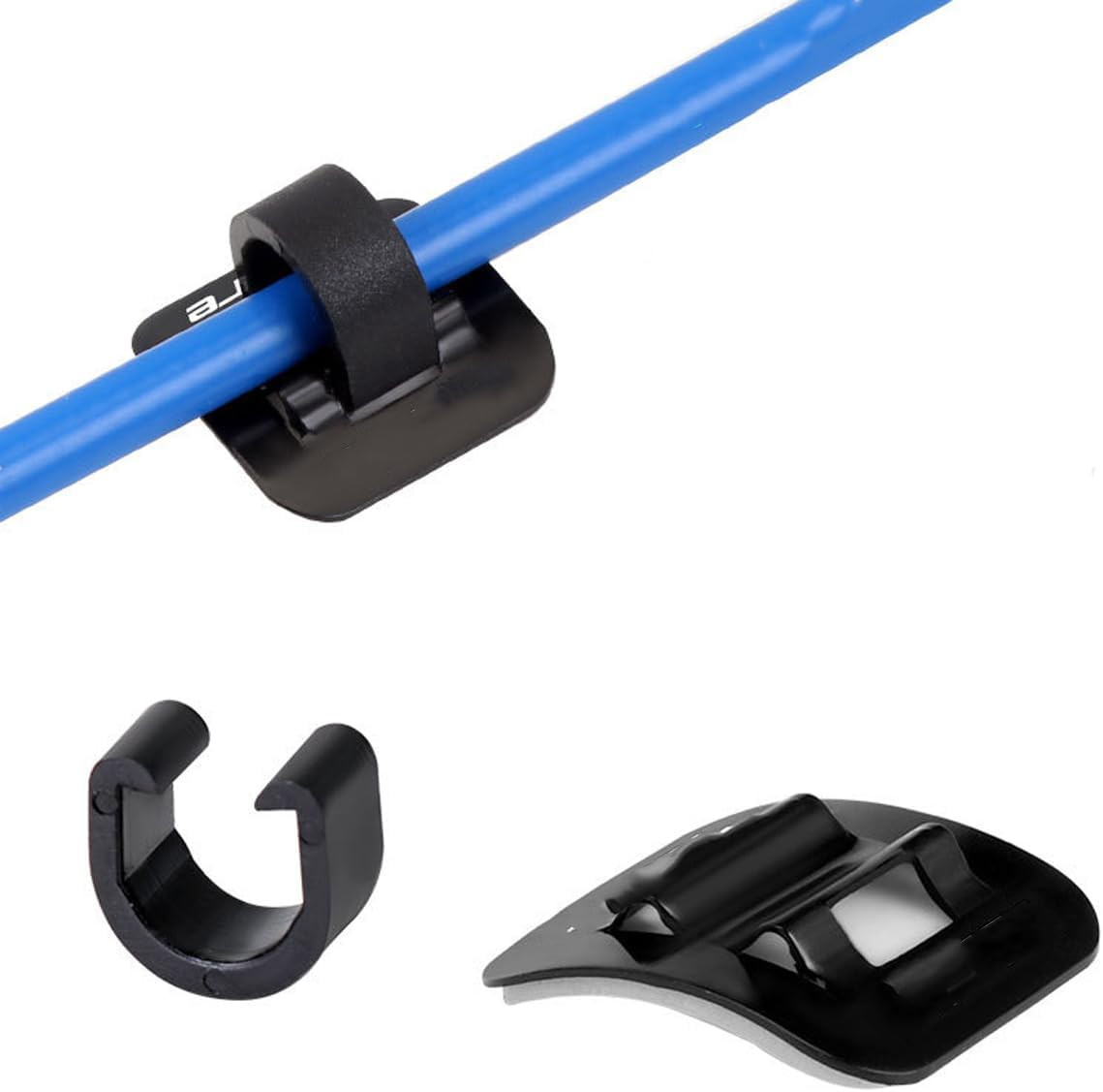 10 Pieces C-Clip Cable Guide, Aluminum C Buckle Bicycle Frame C Buckle for MTB R