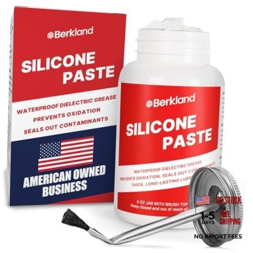 Silicone Paste Dielectric Grease, 8 oz — Waterproof Silicone Grease for