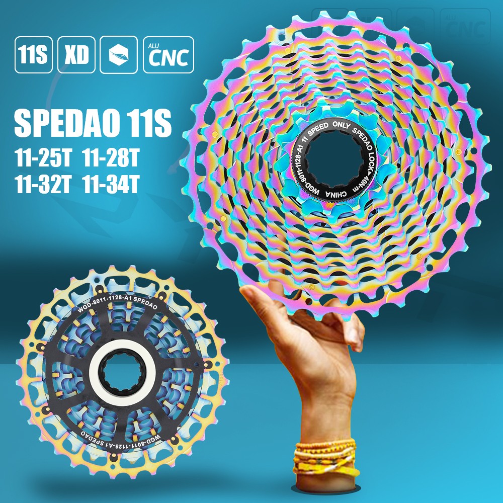 Spedao 11 Speed Cassette 11-28/32/34T Ultralight CNC HG Road Bike Freewheel