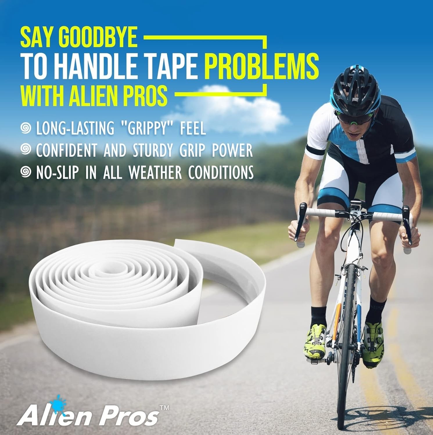 Bike Handlebar Tape Set of 2 White