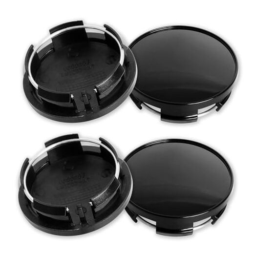 2.5Inch 63MM Wheel Center Caps for Dodge Outer 63MM , Inner 56MM Gloss Black