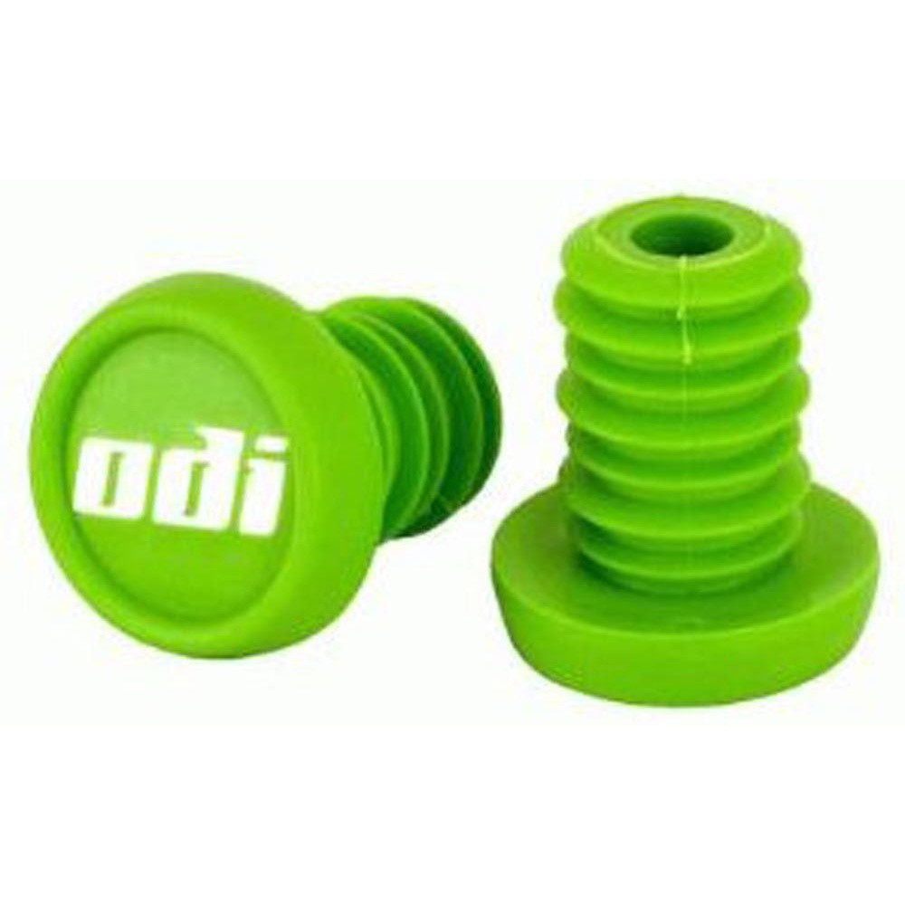 One PAIR ODI BMX bicycle nylon handlebar push-in bar ends plugs – Green