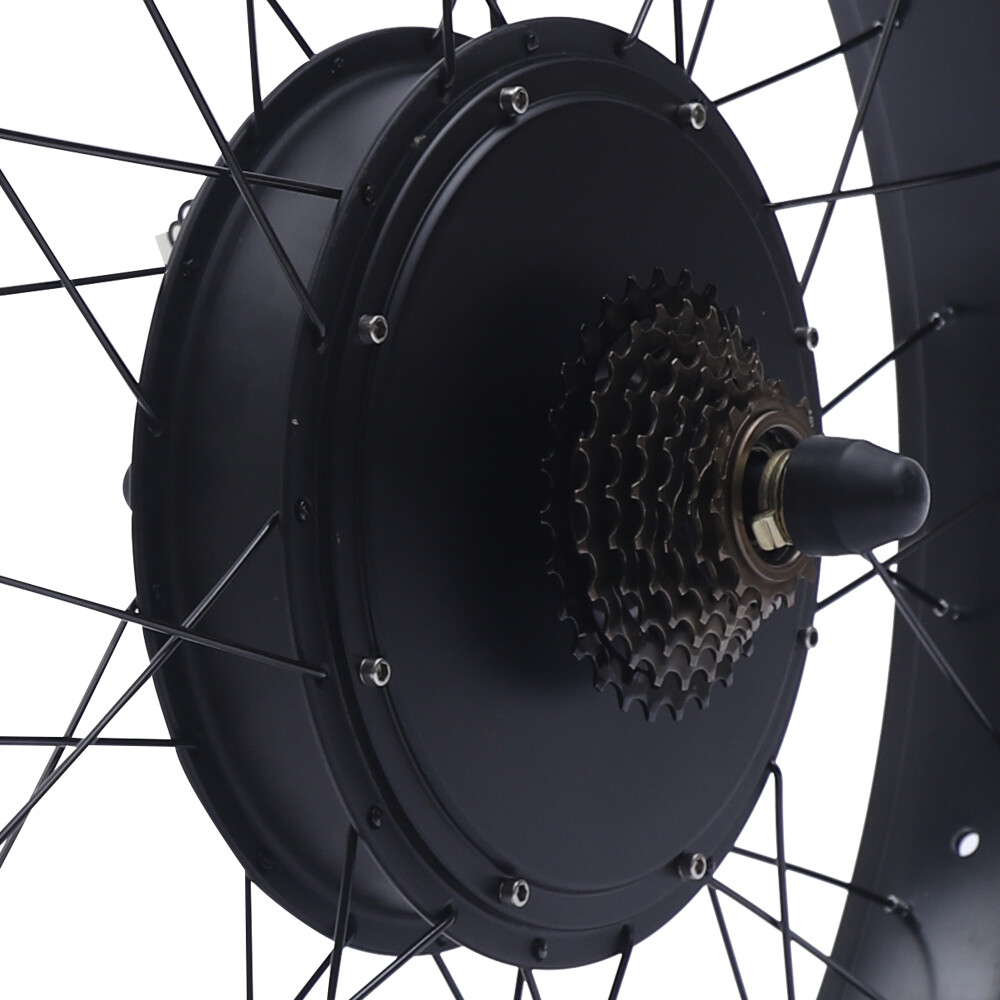 48V 1500W 26 inch LCD Fat Snow Tire Electric Bicycle E-Bike Rear Wheel Hub Motor