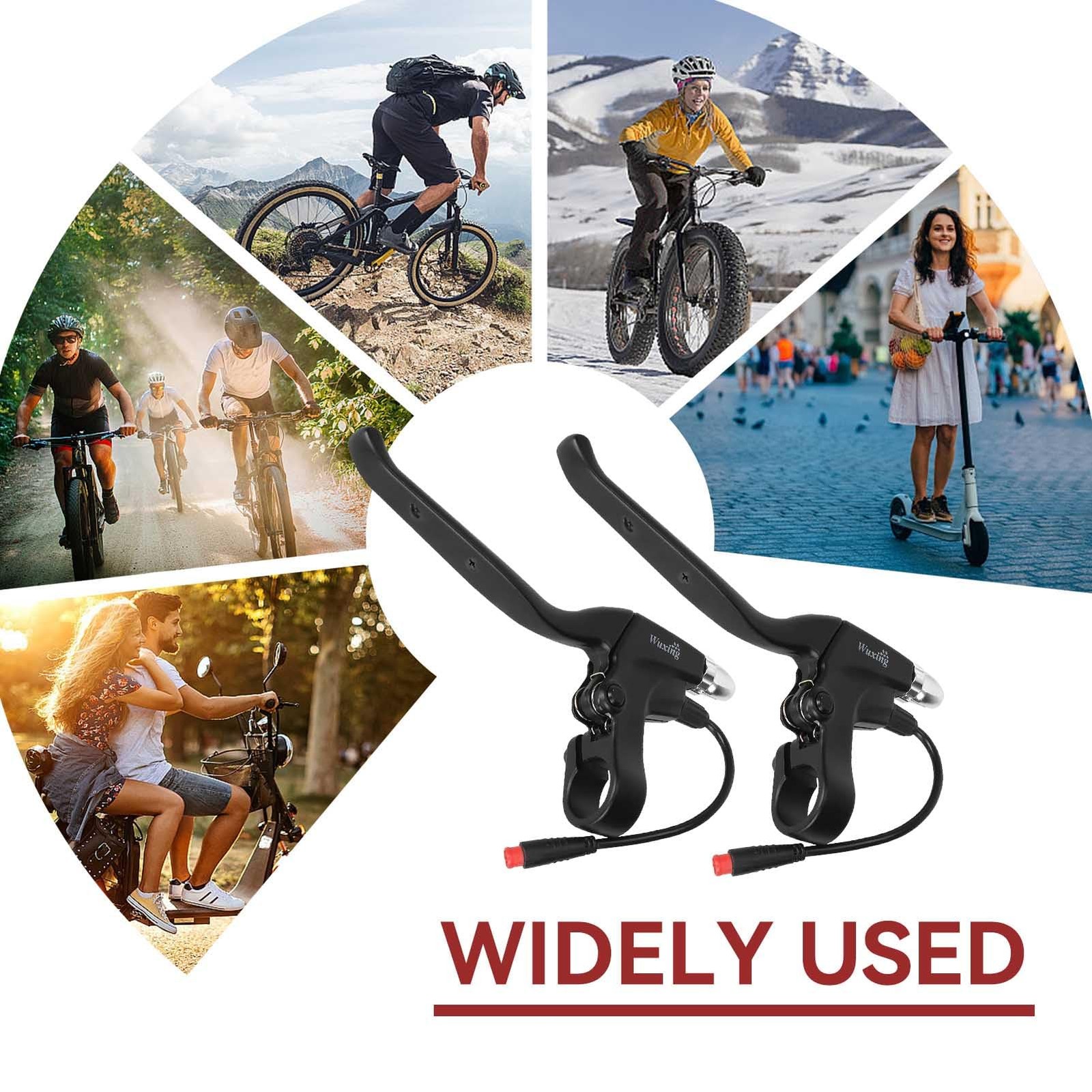 Waterproof 2 Wires Left & Right E-Bike Brake Lever, Electronic Brake Lever Ha…