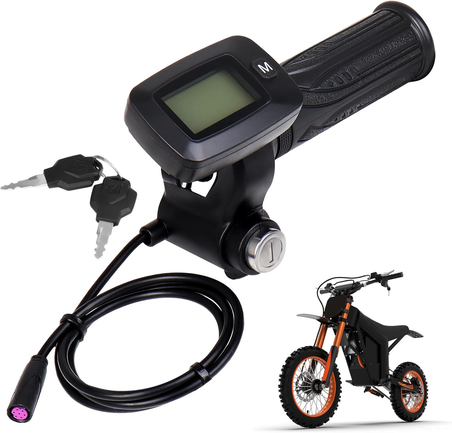 Ebike Speedometer Throttle with M Button for Tutto Tutti Soleil 01 Motorcycle
